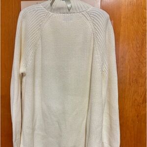 BNWT Lands End Duster Ivory 12-14 large long sleeves